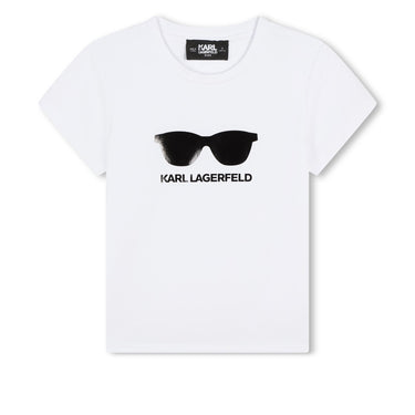 KARL LAGERFELD Playera para niño y adolescente blanca